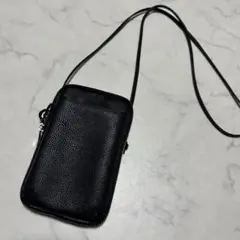 未使用】 エミリッサ クロスボディバッグ （レザープレート）ブラック 
