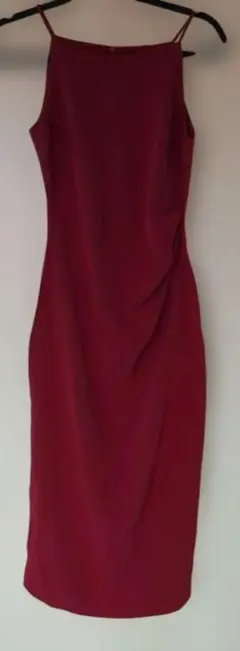 Dazy バーガンディ スリムフィットドレス S