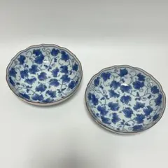 【美品】たち吉 葡萄柄 青白磁 深皿 2枚セット｜祖父保管品
