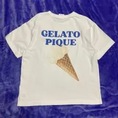 【ジェラートピケ】アイスクリーム バックプリントTシャツ（NVY）