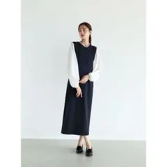 新品タグ付 Whim Gazette ジャンスカワンピース 38 グレンチェック