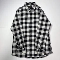 BLACK BROWN ブロックチェック フランネルシャツ 表記XXL(L相当)