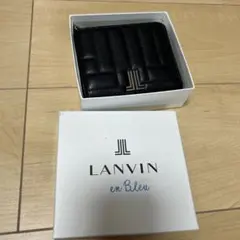 LANVIN en Bleu ブラック二つ折り財布極美品