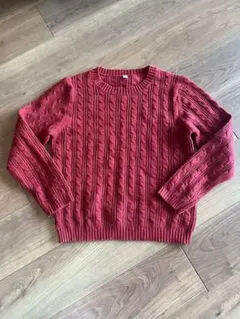 【最終値下げ！900→600】ユニクロ　150㎝　ニット レッド　赤