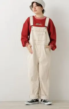 配色ステッチオーバーオールのサムネイル