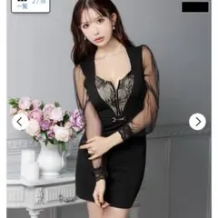 レース付きブラックドレス dazzy デイジー　伊藤桃