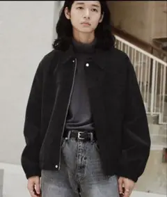 WYM FAUX SUEDE ZIP BLOUSON　ブラック