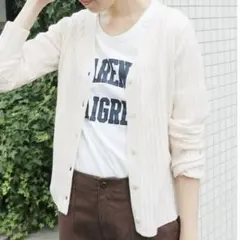 IENA✨ ウォッシャブルウール ハイゲージ リブ カーディガン Vネック