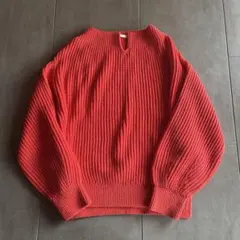 qualité オレンジ ニット Fサイズ