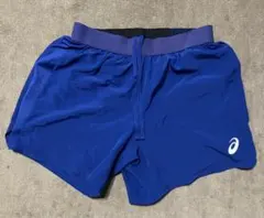 asics ランニングショーツ（インナー付き、メンズS）