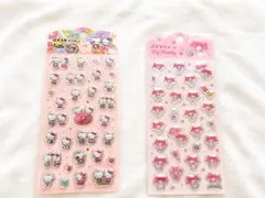 ハローキティー、マイメロディ ぷくっとシール