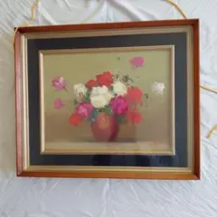 和田 英作、薔薇、希少画集画、新品高級額、額装付、状態良好、油彩