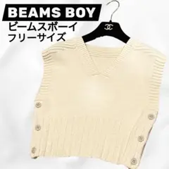 【超美品】フリーサイズ 着回し抜群！2wayショート丈 ベスト ビームスボーイ