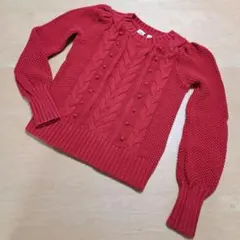 GAP KIDS 赤 ケーブル編み セーター【140㎝】