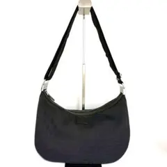 グッチ ショルダーバッグ GGキャンバス GG柄 ブラックレザー 黒色