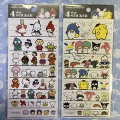 サンリオキャラクターズ 4サイズステッカー シール 2シートセット