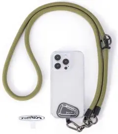 訳あり　スマホストラップ ストラップホルダー ショルダー 斜めがけ グリーン