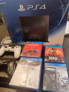 【美箱あり】PS4 CUH1200AB01 コントローラー2個+ソフト4本付き！