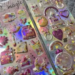 4枚セット シャカシャカシール ぷくぷく カプセルシール 3D立体 ぷっくり