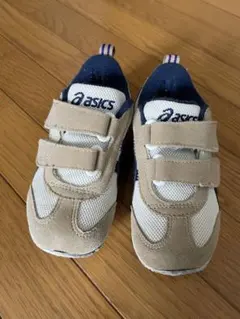 asics ベージュ ネイビー スニーカー