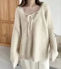 k*☆様 LOWRYS FARM 【前後着用可能】 2WAYメランジプルオーバー