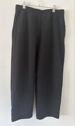 美品 1回着用 UNIQLO C 黒XL スウェットワイドパンツ ユニクロC