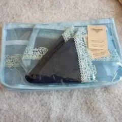 近沢レース　ダイヤモン　ハンカチ　ポーチ　3点セット　近澤　chikazawa