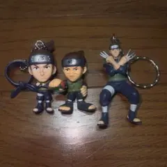 ナルト ストラップ　フィギュア 3体セット　キーホルダー　イルカ　NARUTO
