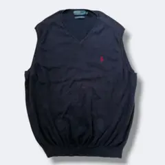 【イ】90’s Polo by Ralph Lauren コットンニットベスト