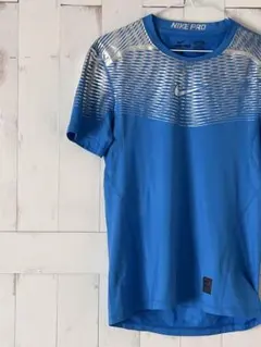 NIKE PRO DRI-FIT 半袖Tシャツ S ブルー シルバー