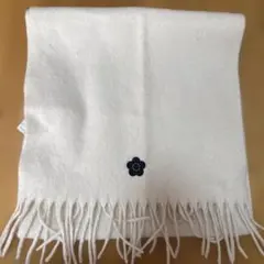 マリークワント　オフホワイト　マフラー