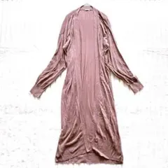 GU ジーユー　長袖ロングカーディガン　羽織り　XL ブラウン系　カジュアル