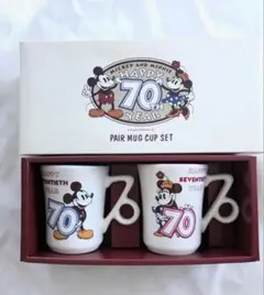 【新品・未使用品】ミッキー＆ミニー　70周年ペアマグカップセット