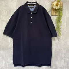 【TOMMY HILFIGER SOLF】ポロシャツ 半袖 ゴルフ ネイビー L