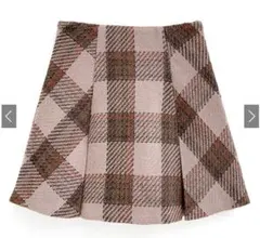 GRL インパン裏地付きツイードチェックミニスカート