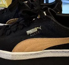 PUMA SUEDE スニーカー 黒×キャメル 25.5 美品