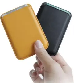 カードケース マグネット内蔵 iPhone用 強力磁力 マグセーフ 収納 ④