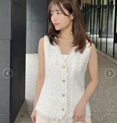 SNIDEL サマーツイードジレ