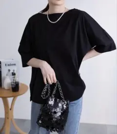 sakishimatokyo【USAコットン】 ボートネックTシャツ/カットソーのサムネイル