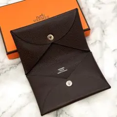 未使用【エルメス】バスティア ダークブロンズ エプソン コインケース