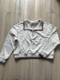 earth music&ecology 襟付き　ハーフジップ　トレーナー