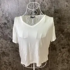 ✨Re:EDIT✨リエディ♡Ｔシャツ♡半袖♡無地♡Vネック♡オフホワイト(M)のサムネイル