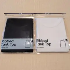 GU メンズ　タンクトップ　白　黒　Sのサムネイル
