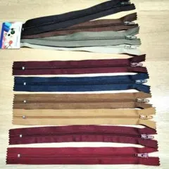 【ハンドメイド材料】ポリエステル製 20cmファスナー 10本セット