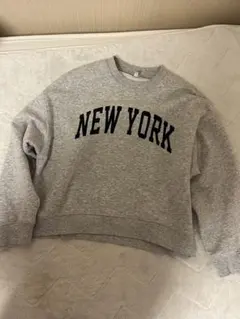 グレー NEW YORK プリント スウェット