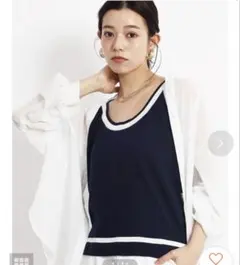 ヤマダヤ福袋　新品未使用　コットン100配色ニットタンクトップ