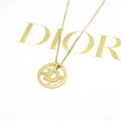 美品 Dior クリスチャンディオール ロゴ ゴールド ネックレス アクセサリー
