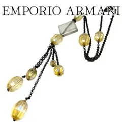 【良品】EMPORIO ARMANI ネックレス ヴィンテージ クリアビーズ希少のサムネイル