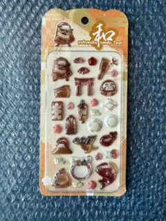 正規品　和柄ぷくぷくキャンディーシール　ドロップシール　お正月　赤富士　獅子舞