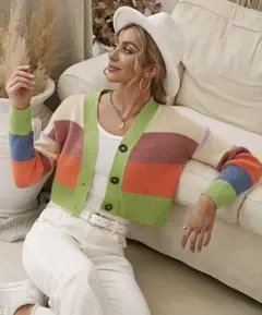 shein ケーブル編み　ニット　カーディガン